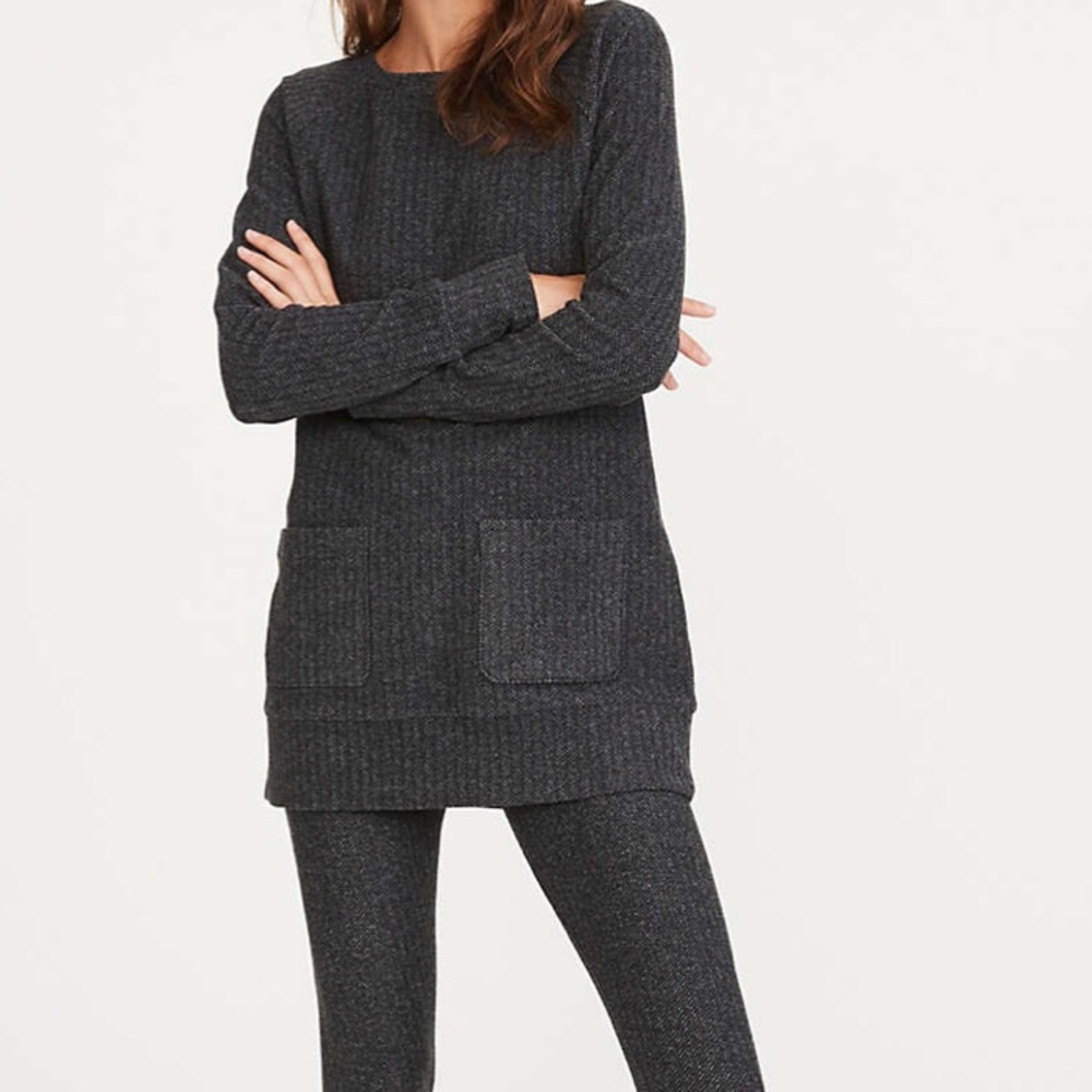 Lou & Grey Herringbone Pocket Tunic size s NWT
